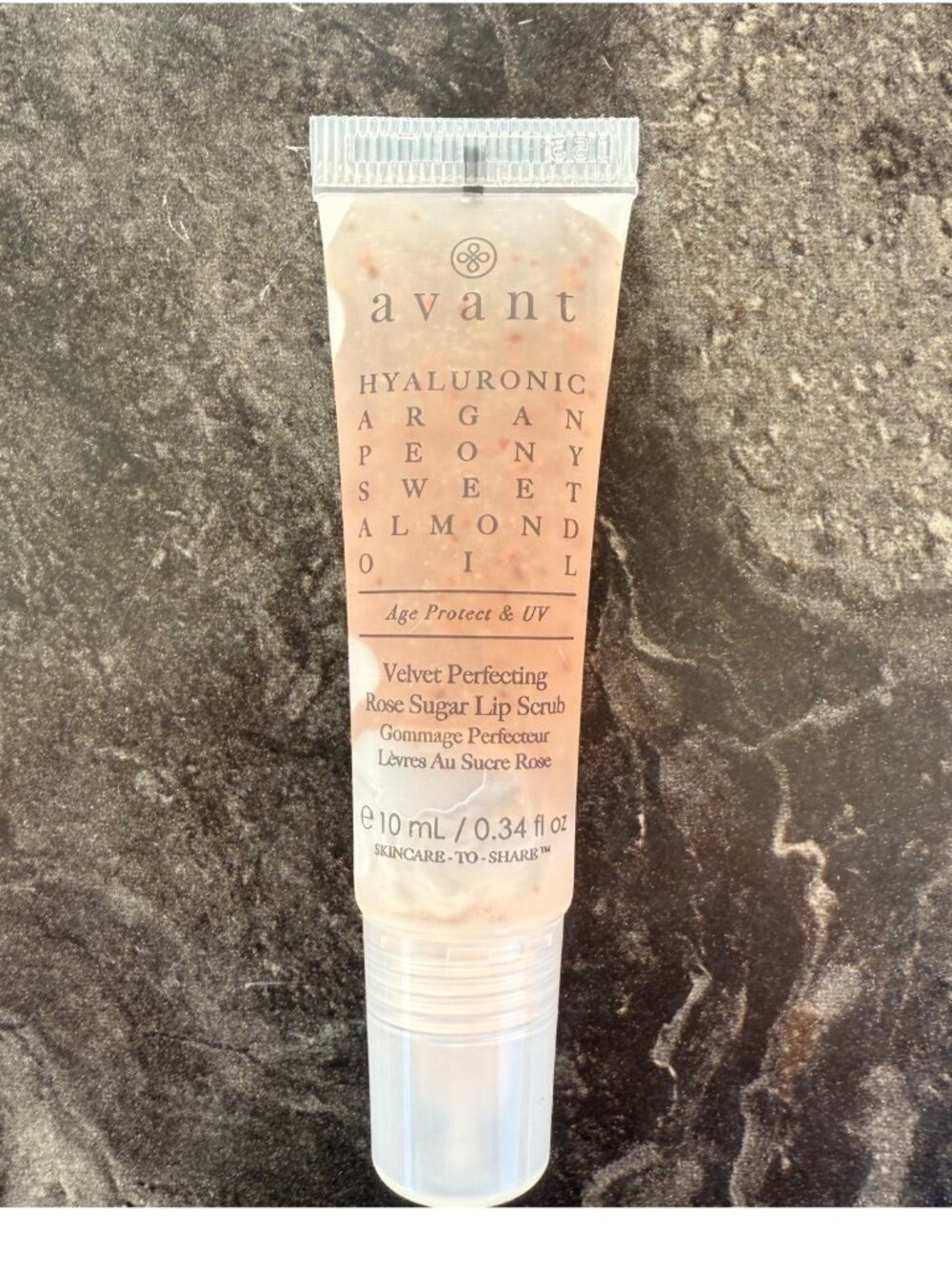 Avant Velvet Perfecting Rose Sugar Lip Scrub Size 10ml Sweet Almond Oil